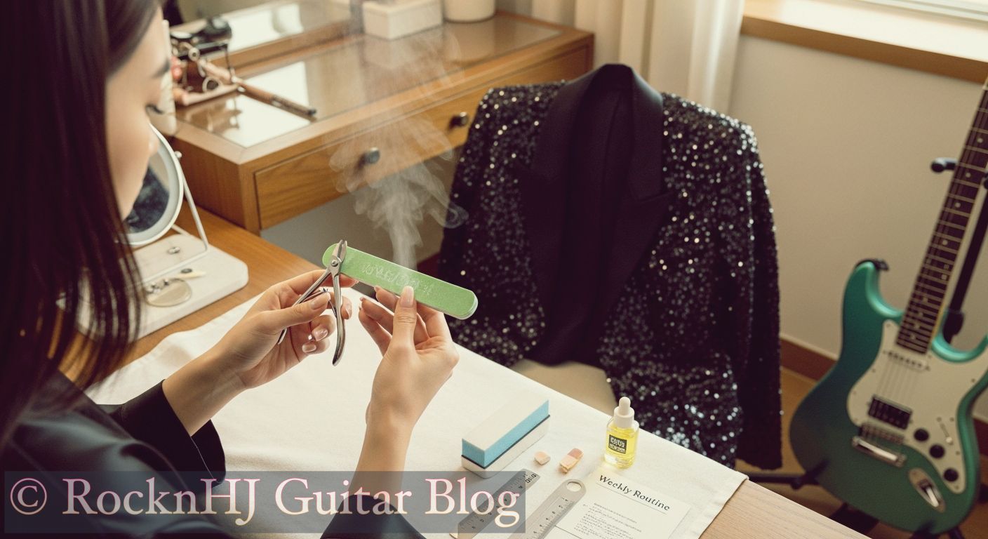 일렉기타 손톱관리와 손끝물집 : 연주력 향상을 위한 과학적 접근