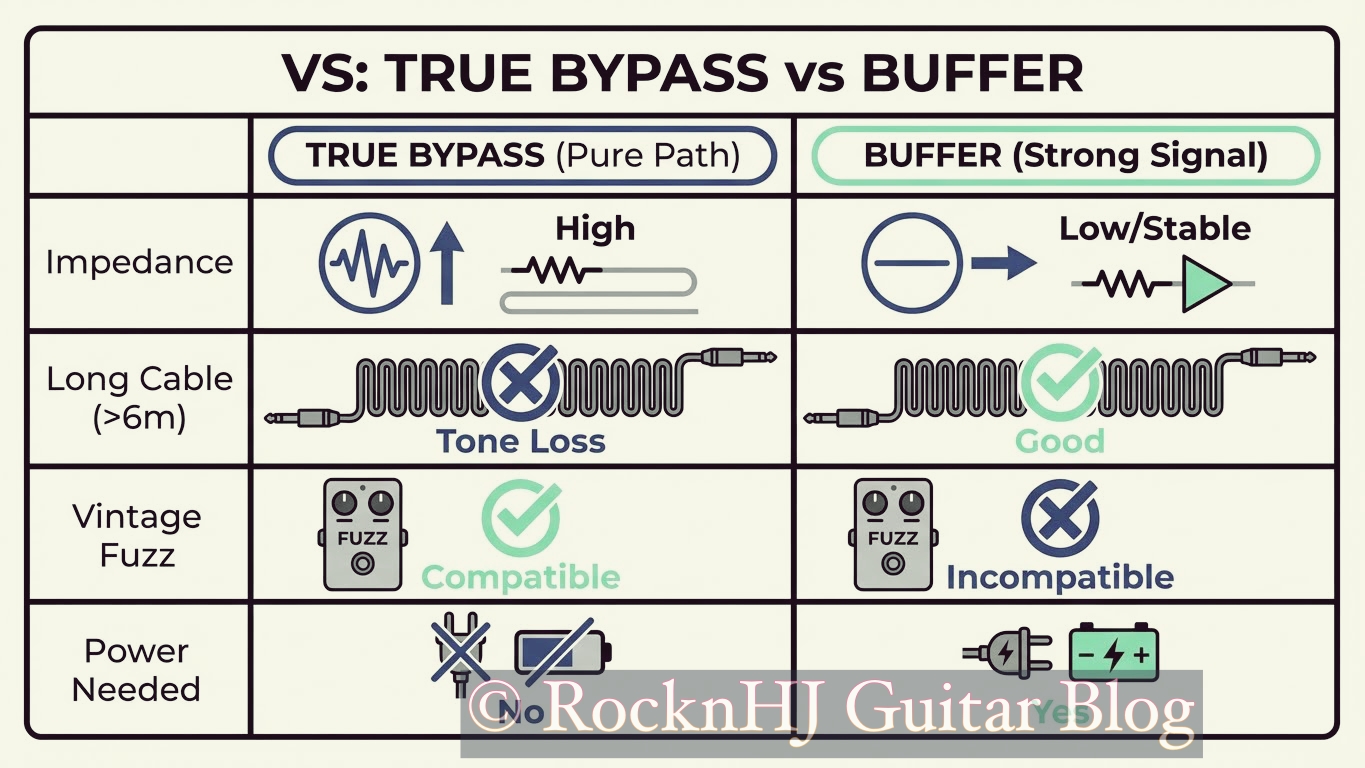 트루 바이패스 vs 버퍼: 내 기타 톤이 깎이는 진짜 이유