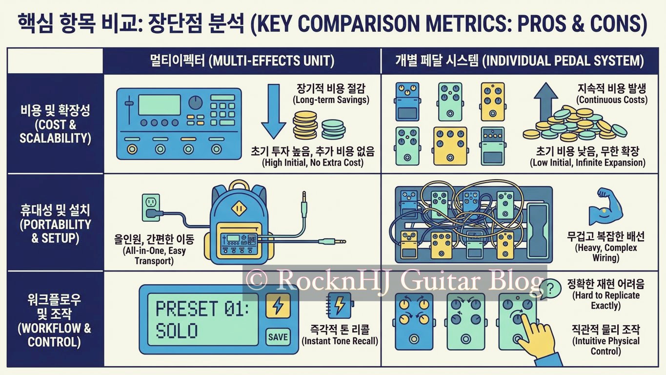 멀티이펙터 vs 개별 페달